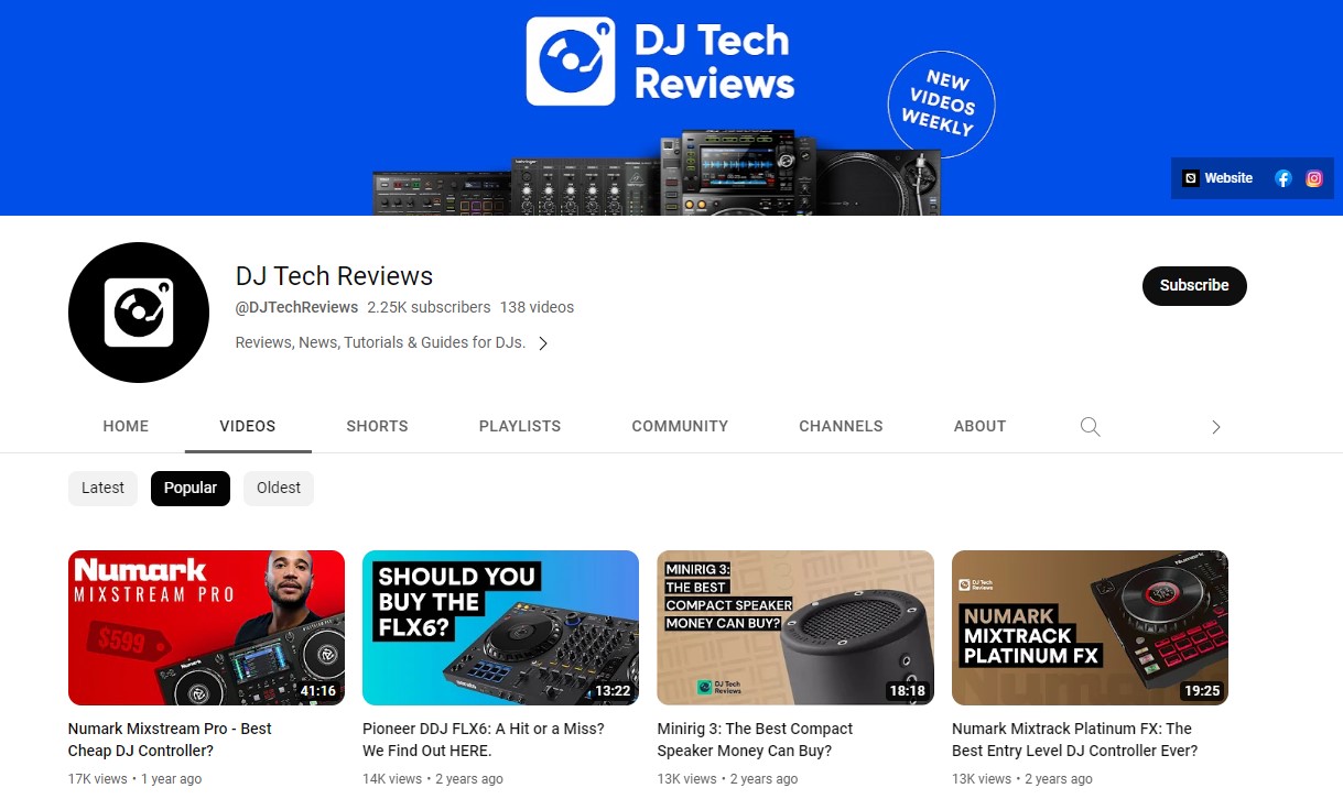 dj tech reviews